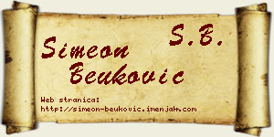 Simeon Beuković vizit kartica